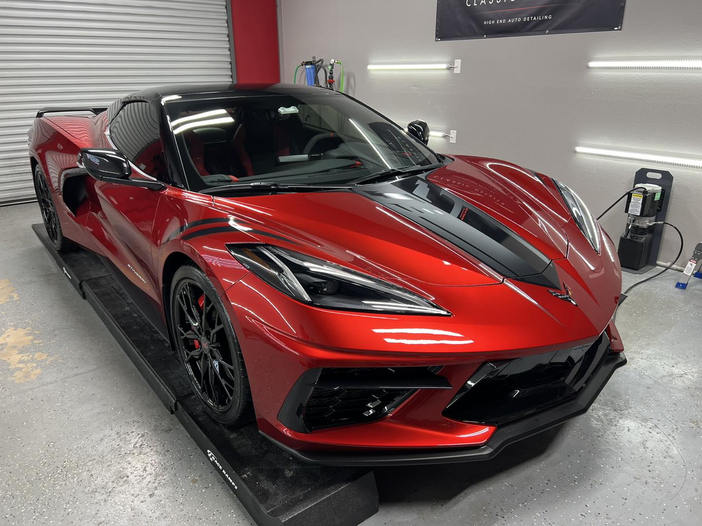 red corvette ceramic coated classic details auto spa orlando fl